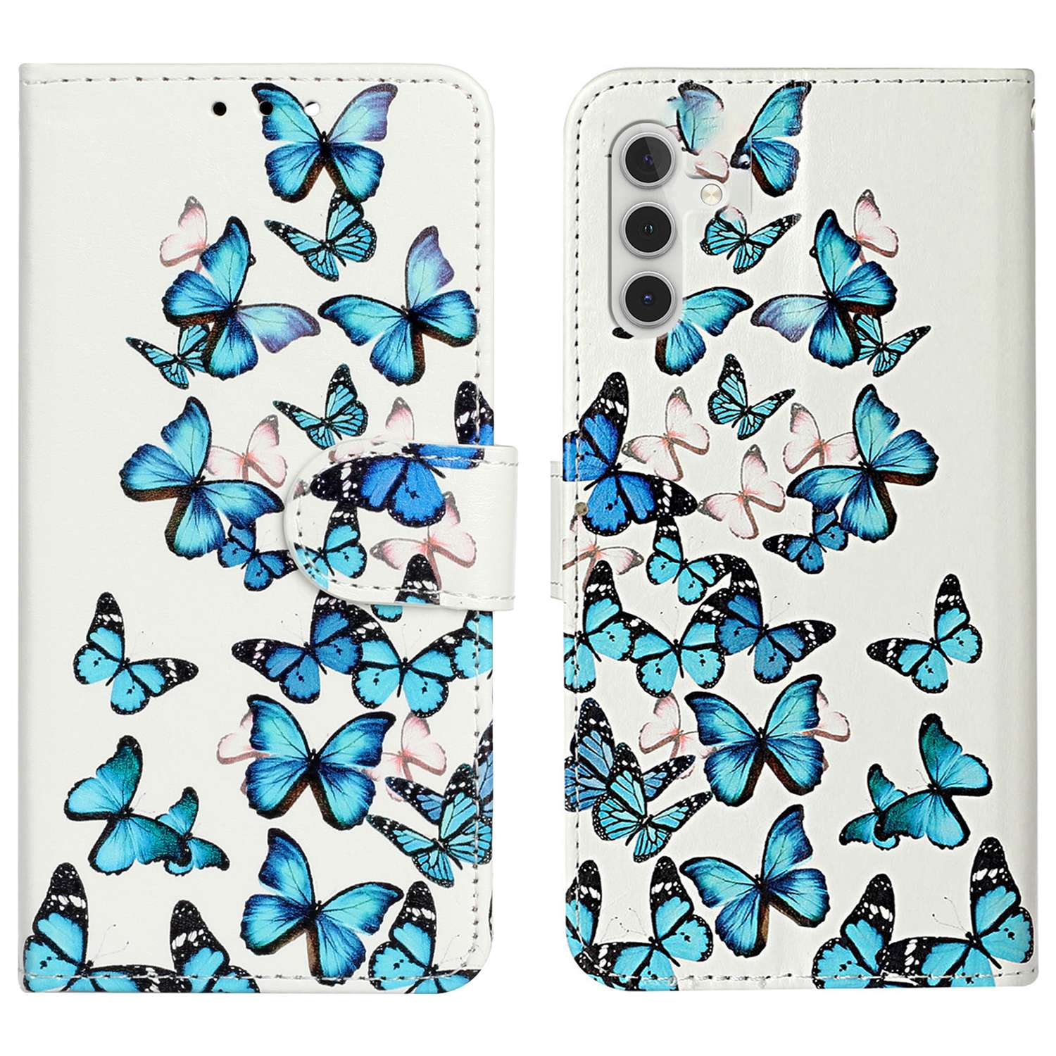 For Samsung Galaxy A04s 4G (164.7 x 76.7 x 9.1 mm) Pattern Printing Phone Cover Anti-scratch PU Leather Phone Wallet Foldable Stand Case