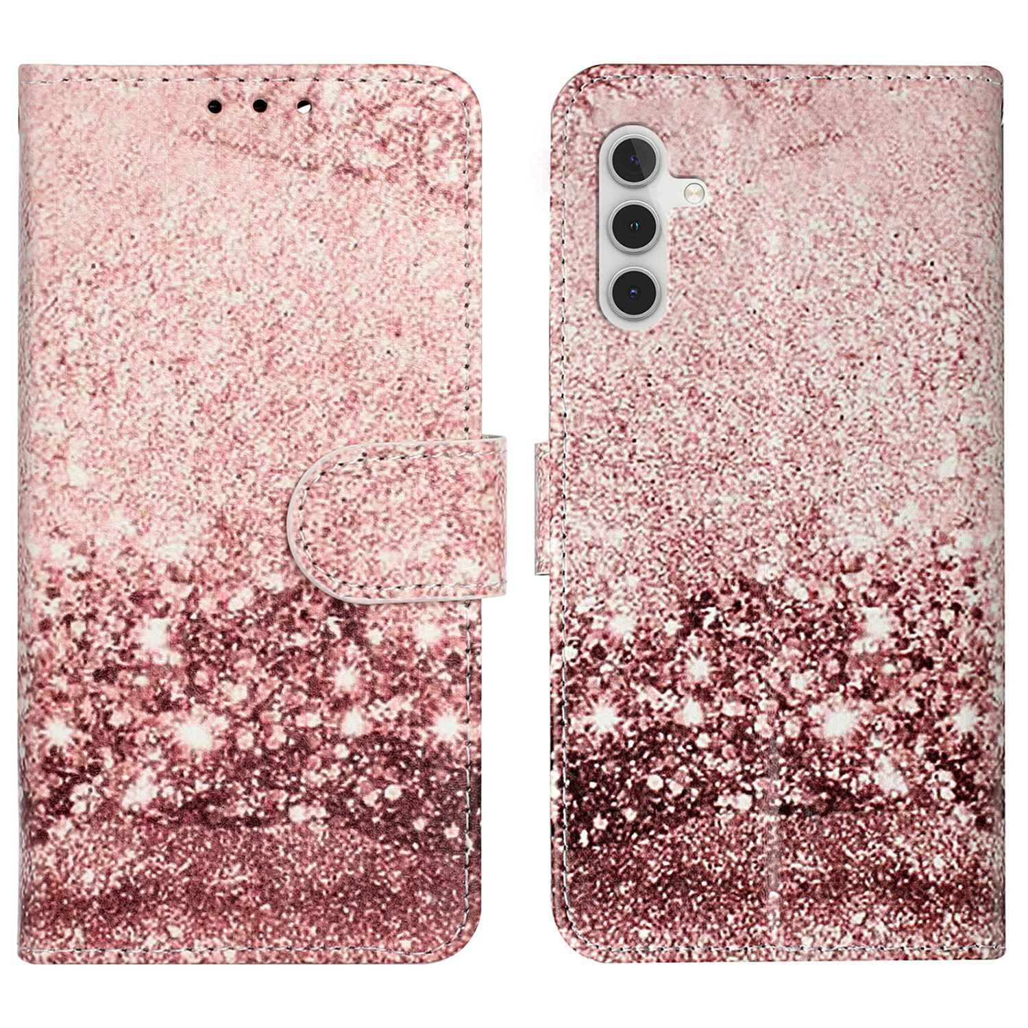 For Samsung Galaxy A04s 4G (164.7 x 76.7 x 9.1 mm) Pattern Printing Phone Cover Anti-scratch PU Leather Phone Wallet Foldable Stand Case