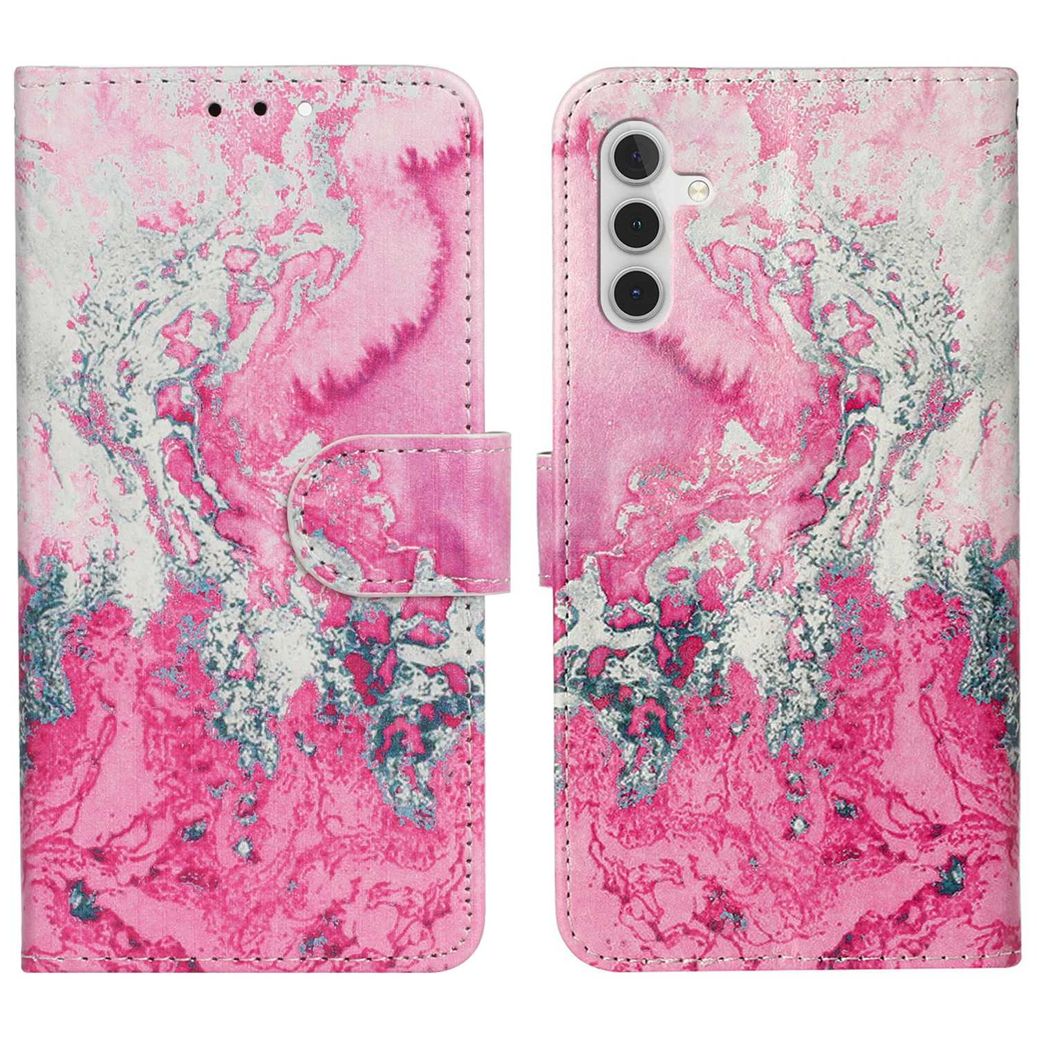 For Samsung Galaxy A04s 4G (164.7 x 76.7 x 9.1 mm) Pattern Printing Phone Cover Anti-scratch PU Leather Phone Wallet Foldable Stand Case