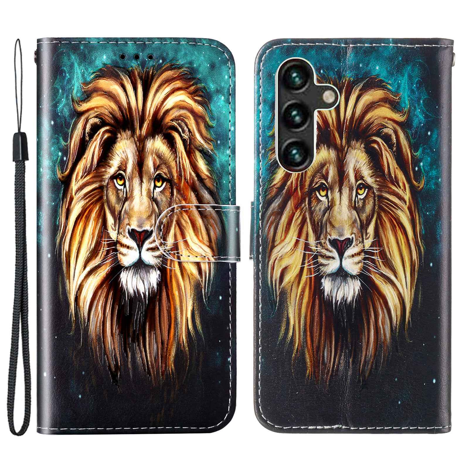 For Samsung Galaxy A04s 4G (164.7 x 76.7 x 9.1 mm) Pattern Embossed Phone Case PU Leather TPU Wallet Case with Stand / Hand Strap