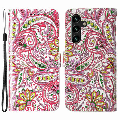 For Samsung Galaxy A04s 4G (164.7 x 76.7 x 9.1 mm) Pattern Embossed Phone Case PU Leather TPU Wallet Case with Stand / Hand Strap