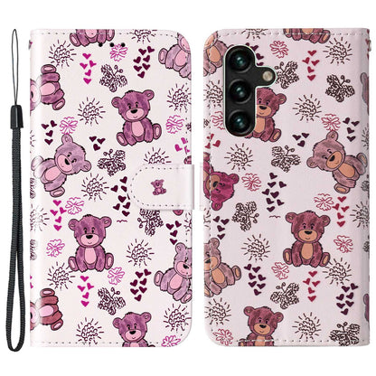 For Samsung Galaxy A04s 4G (164.7 x 76.7 x 9.1 mm) Pattern Embossed Phone Case PU Leather TPU Wallet Case with Stand / Hand Strap