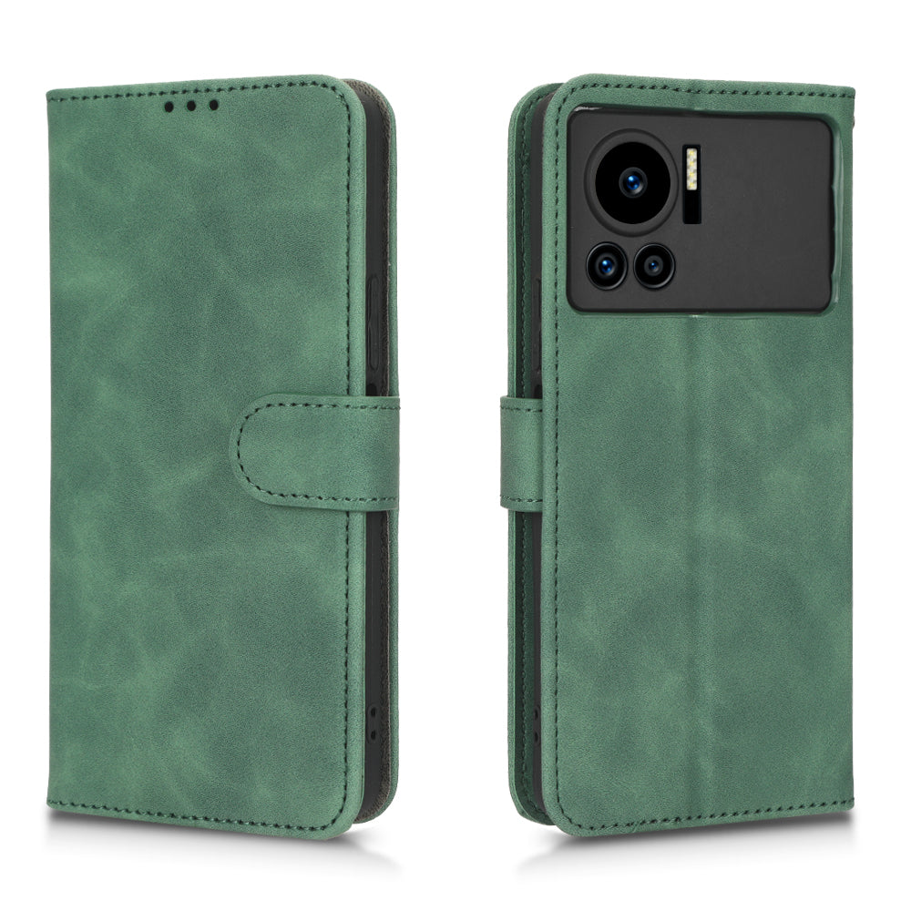 For Infinix Note 12 VIP 4G Anti-scratch PU Leather Phone Case Skin-touch Feeling Wallet Stand Magnetic Clasp Cover