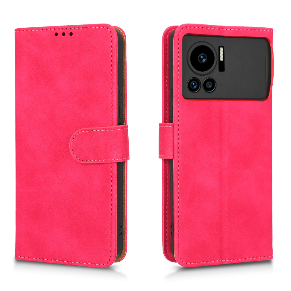 For Infinix Note 12 VIP 4G Anti-scratch PU Leather Phone Case Skin-touch Feeling Wallet Stand Magnetic Clasp Cover