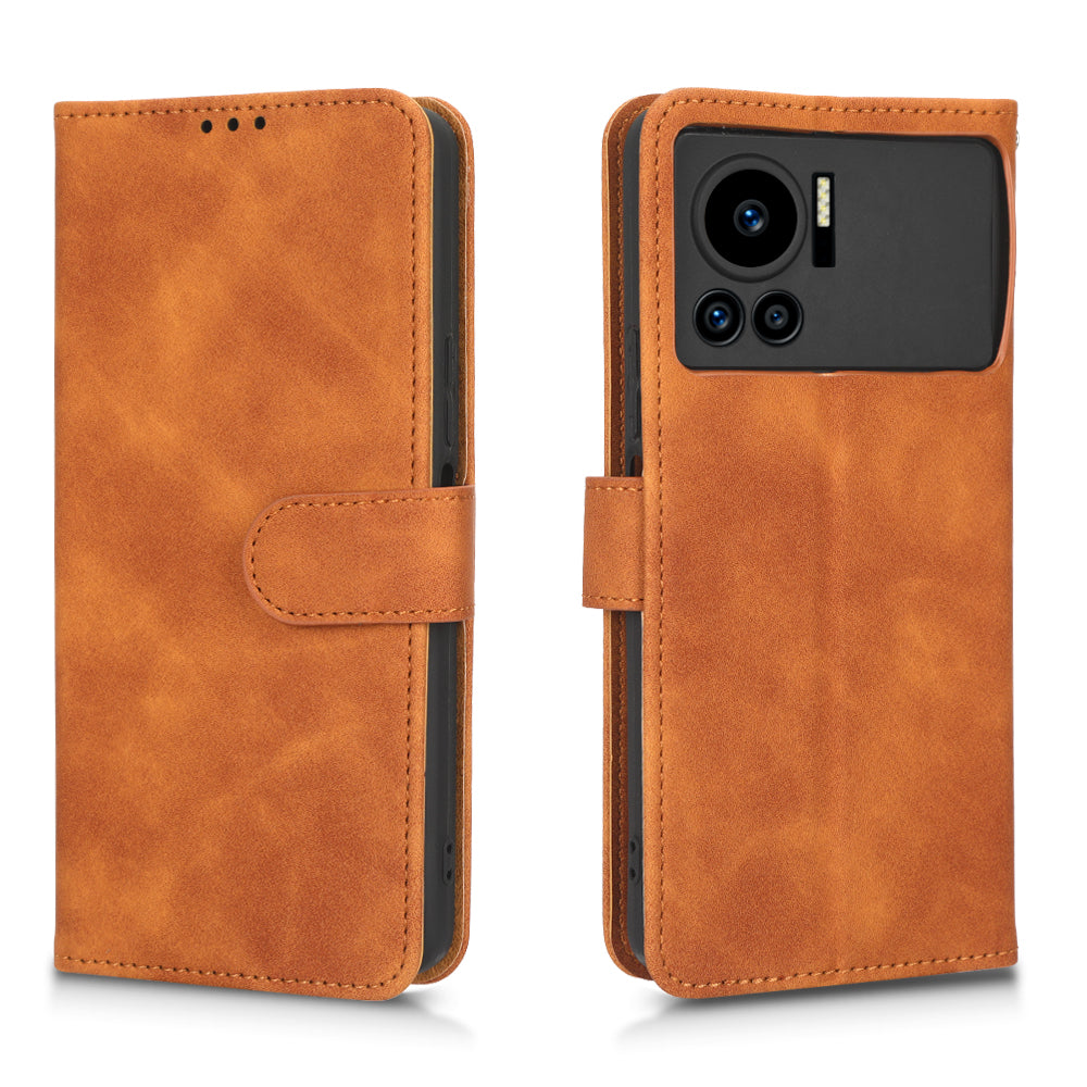For Infinix Note 12 VIP 4G Anti-scratch PU Leather Phone Case Skin-touch Feeling Wallet Stand Magnetic Clasp Cover
