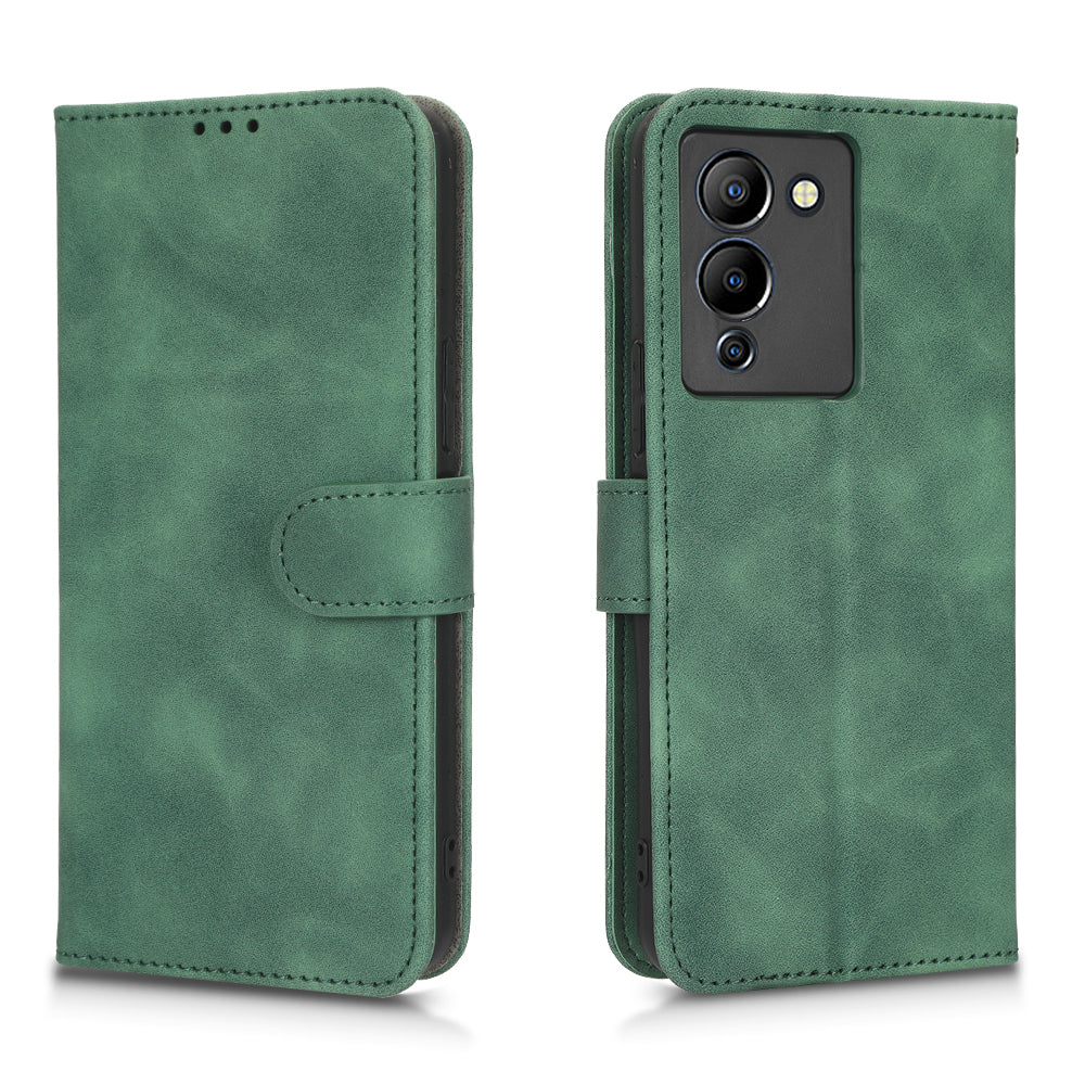 For Infinix Note 12 G96 4G Skin-touch Feeling Stand Phone Case PU Leather Full Protection Wallet Cover