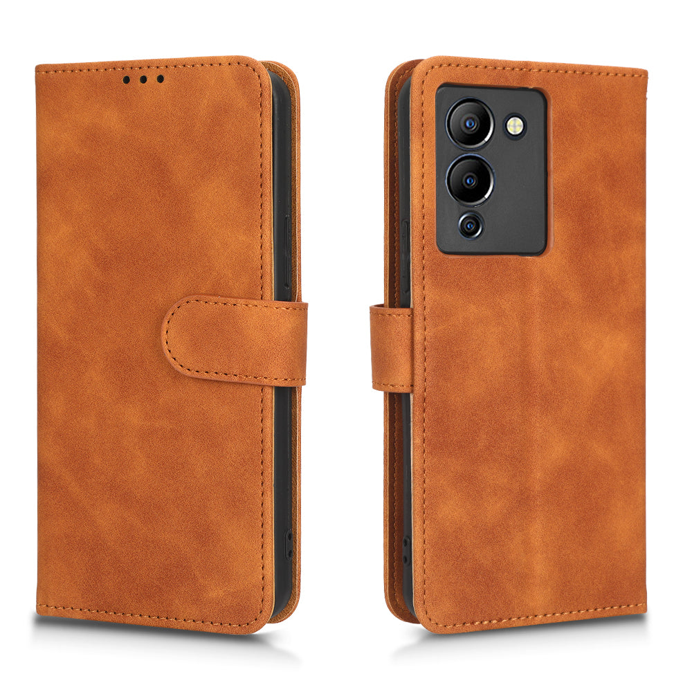 For Infinix Note 12 G96 4G Skin-touch Feeling Stand Phone Case PU Leather Full Protection Wallet Cover