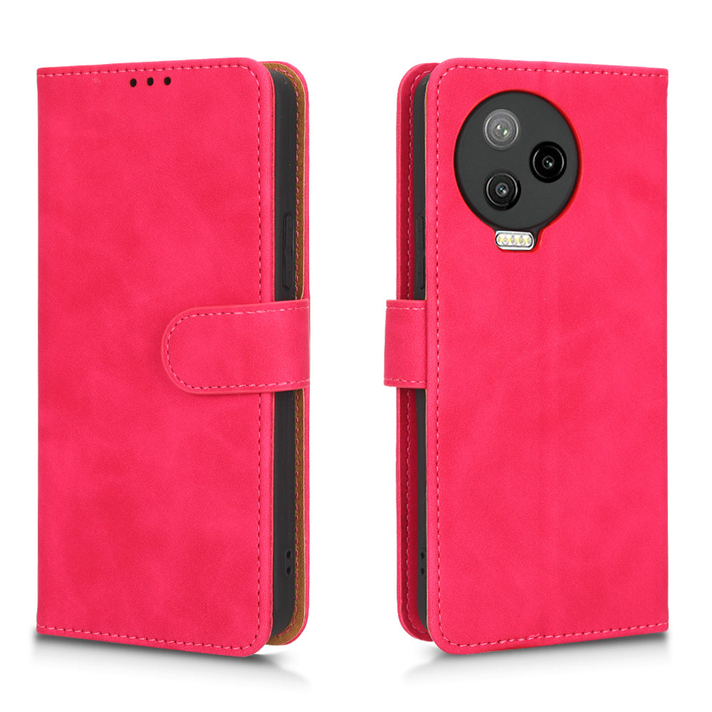 For Infinix Note 12 Pro 4G Stand Wallet Folio Flip Phone Case Skin-touch Feeling PU Leather Shockproof Cover