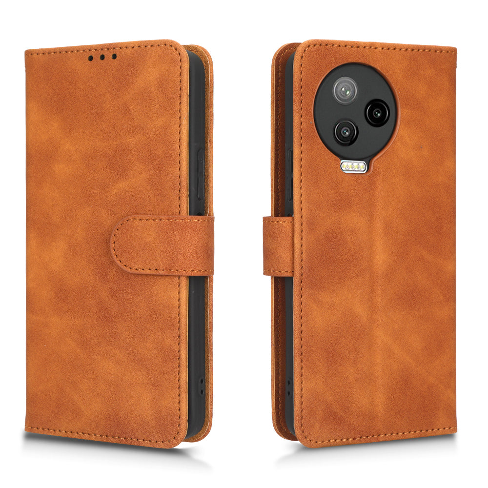For Infinix Note 12 Pro 4G Stand Wallet Folio Flip Phone Case Skin-touch Feeling PU Leather Shockproof Cover