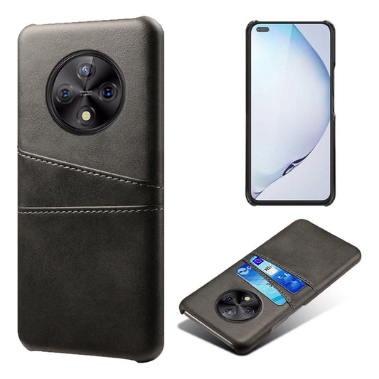 For Huawei Enjoy 50 Pro 4G / nova Y90 4G Dual Card Slots PU Leather Coated PC Cover Shock-absorbing Phone Case