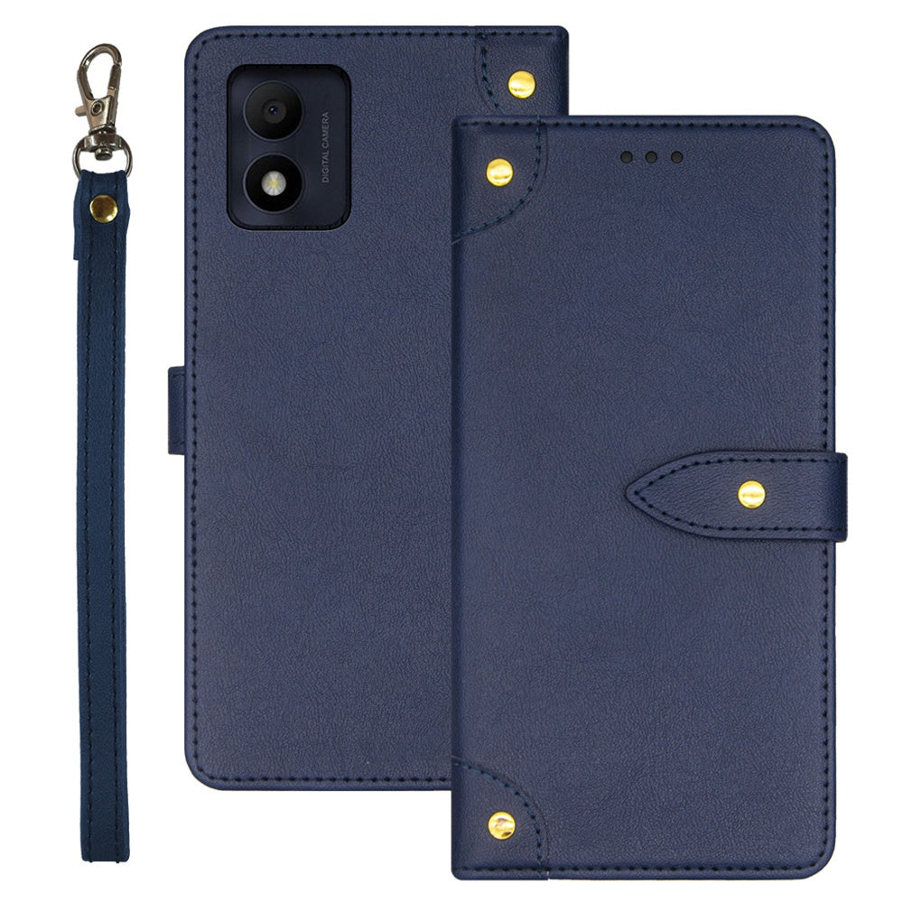IDEWEI For Alcatel 1B (2022) Phone Case, Card Holder Design Fine Texture PU Leather Flip Cover with Stand