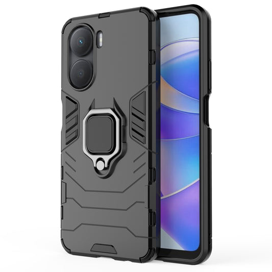 For Honor Play 40 Plus 5G Ring Holder Kickstand Phone Case Hard PC+Soft TPU Scratch-resistant Protective Back Cover