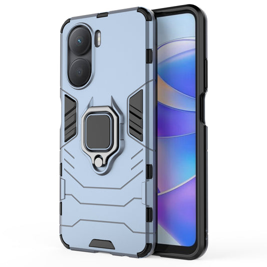 For Honor Play 40 Plus 5G Ring Holder Kickstand Phone Case Hard PC+Soft TPU Scratch-resistant Protective Back Cover