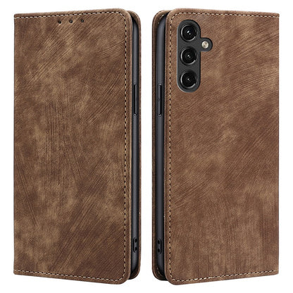 RFID Blocking Phone Case for Samsung Galaxy A14 5G, Wallet Stand All-round Shockproof PU Leather Magnetic Phone Flip Cover