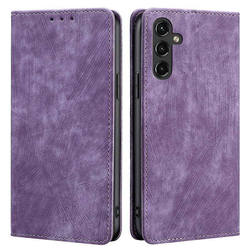 RFID Blocking Phone Case for Samsung Galaxy A14 5G, Wallet Stand All-round Shockproof PU Leather Magnetic Phone Flip Cover