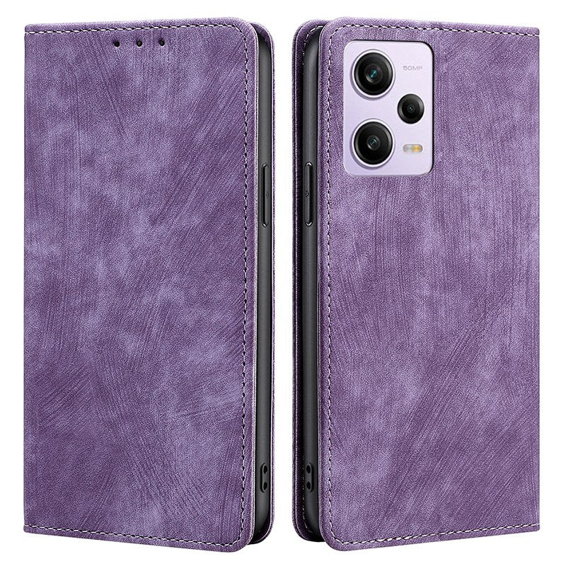 RFID Blocking Wallet Phone Case for Xiaomi Redmi Note 12 Pro 5G, Stand Function PU Leather Magnetic Phone Flip Cover