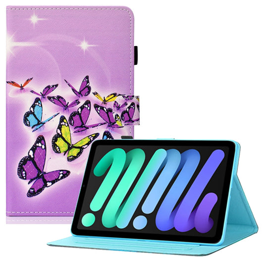 For iPad 10.9 (2022) Pattern Printing PU Leather Cover Tablet Shockproof Card Holder Case with Adjustable Stand