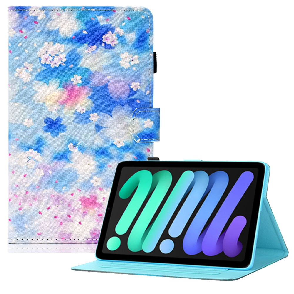 For iPad 10.9 (2022) Pattern Printing PU Leather Cover Tablet Shockproof Card Holder Case with Adjustable Stand