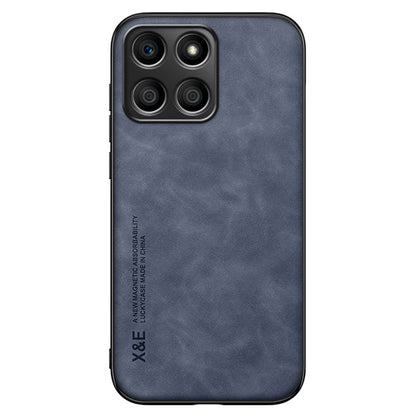 X&E For Honor X8 5G PU Leather Coated TPU+PC Phone Case Anti-drop Skin-touch Phone Cover with Built-in Metal Sheet