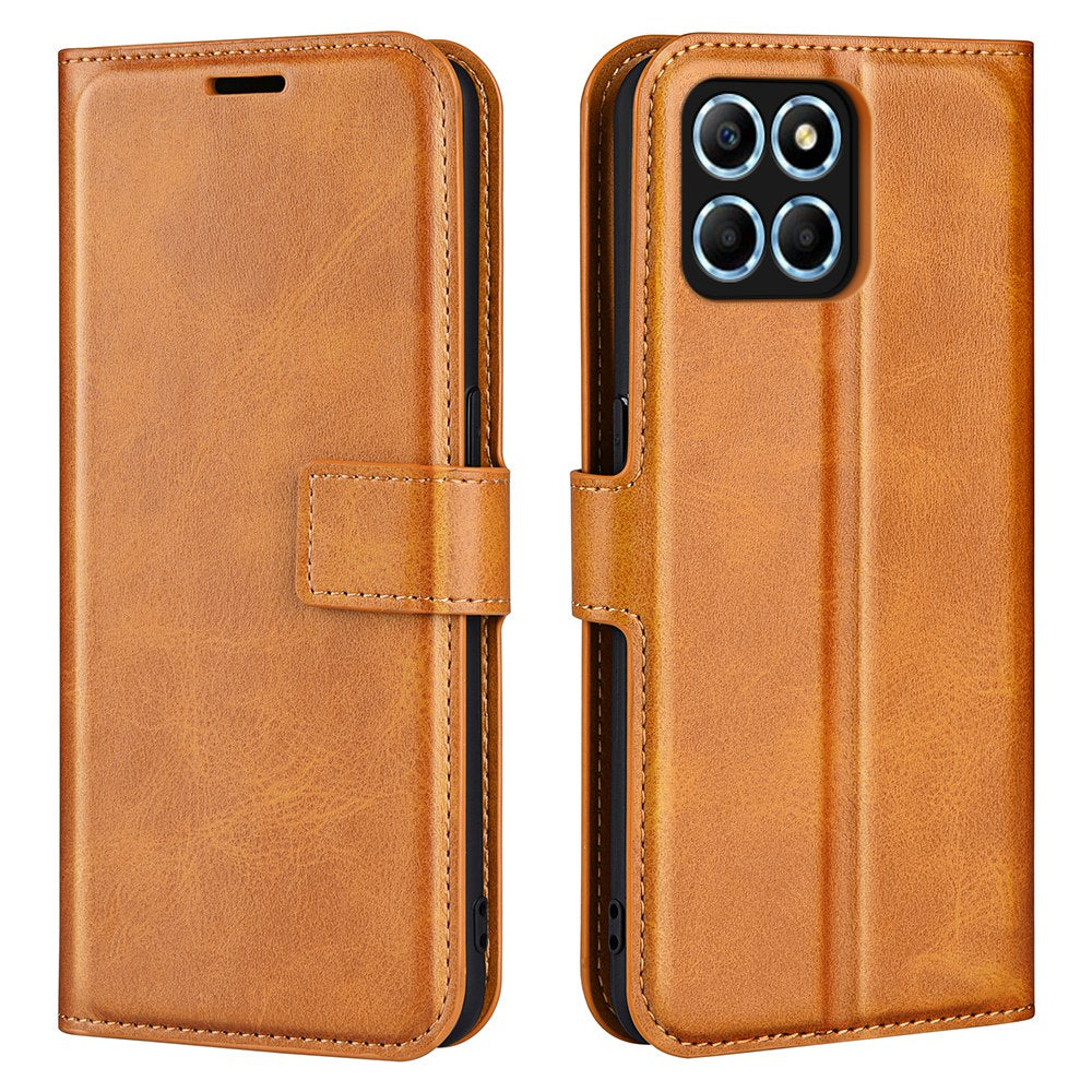 For Honor X8 5G PU Leather Calf Texture Phone Case Full Protection Stand Wallet Magnetic Clasp Cover