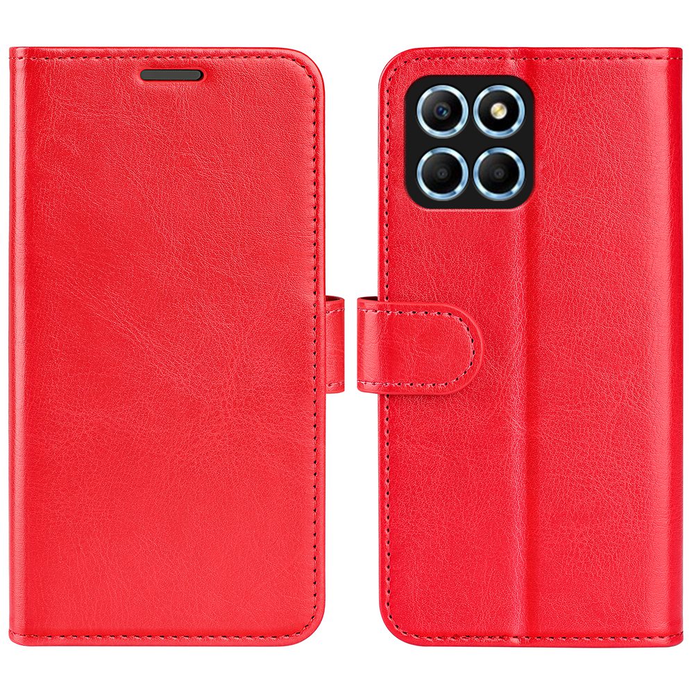 For Honor X8 5G Crazy Horse Texture PU Leather + TPU Phone Cover Foldable Stand Wallet Folio Flip Case