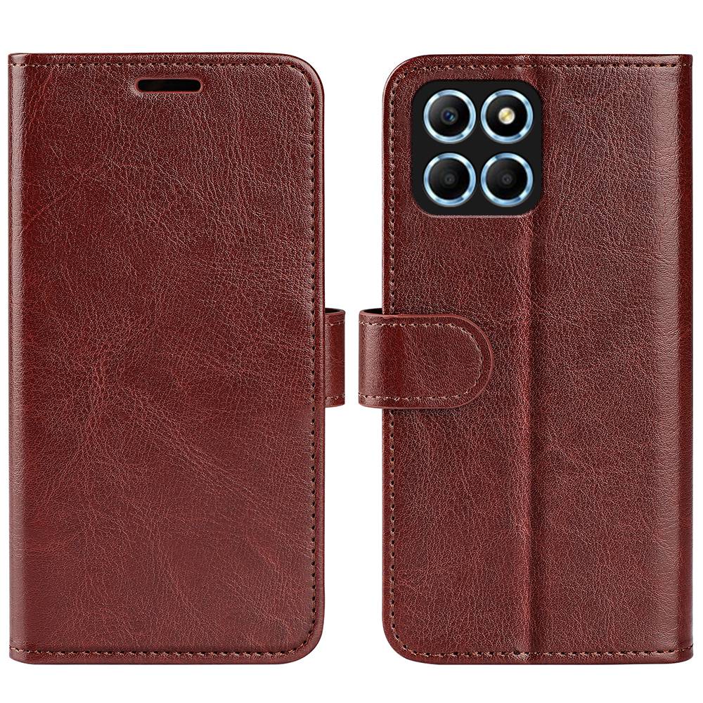 For Honor X8 5G Crazy Horse Texture PU Leather + TPU Phone Cover Foldable Stand Wallet Folio Flip Case