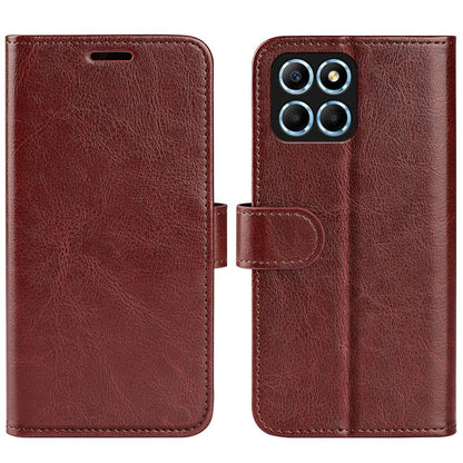For Honor X8 5G Crazy Horse Texture PU Leather + TPU Phone Cover Foldable Stand Wallet Folio Flip Case
