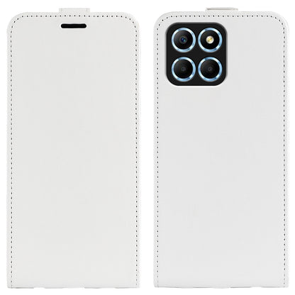 For Honor X8 5G Vertical Flip Crazy Horse Texture PU Leather Case Card Holder Magnetic Clasp Cell Phone Cover