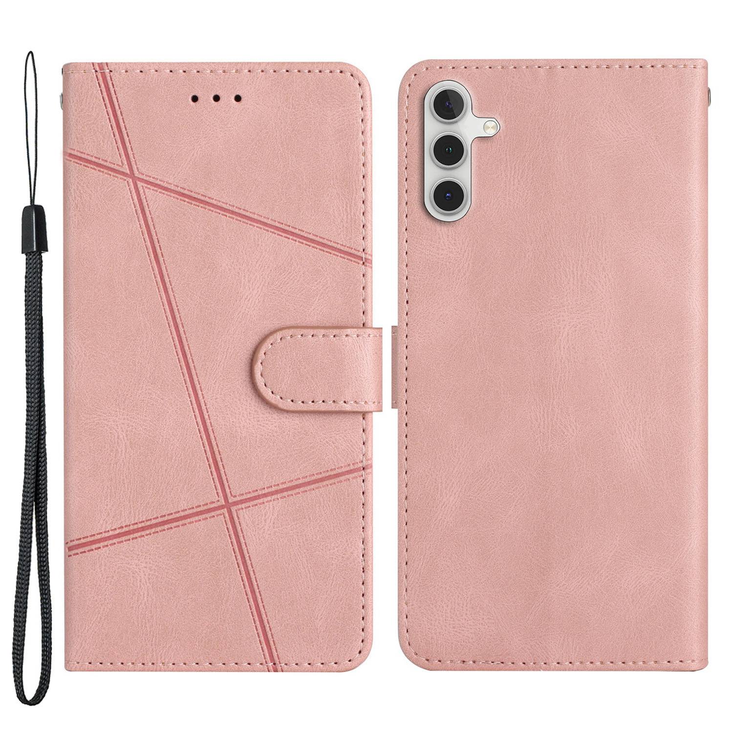 For Samsung Galaxy A04s 4G (164.7 x 76.7 x 9.1 mm) Protective Phone Case Crazy Horse Texture PU Leather Cover Anti-Drop Wallet Stand Case with Strap