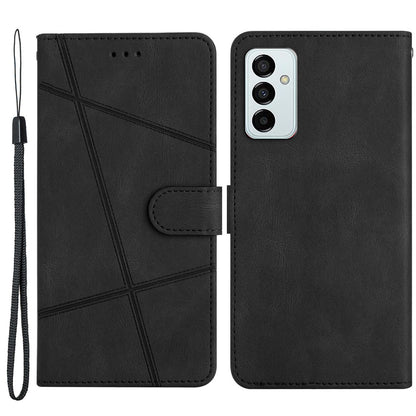 Wallet Phone Case for Samsung Galaxy F23 5G / M23 5G Shockproof PU Leather Cover Crazy Horse Texture Stand Case with Strap