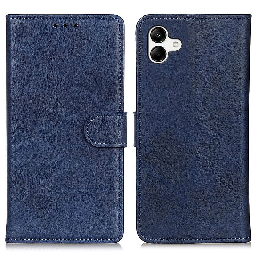 For Samsung Galaxy A04e 4G Cowhide Texture PU Leather Case Foldable Stand Wallet Folio Flip Cell Phone Cover