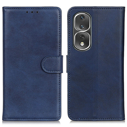 For Honor 80 Pro 5G Cowhide Texture PU Leather Phone Cover Shockproof Stand Wallet Case