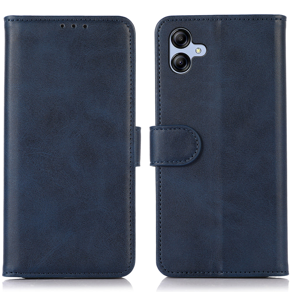 For Samsung Galaxy A04e 4G Cowhide Texture Phone Stand Wallet Case PU Leather + TPU Protective Cover