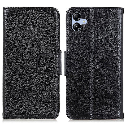 For Samsung Galaxy A04e 4G Nappa Texture Split Leather Case Stand Wallet Drop-proof Magnetic Closure Phone Cover
