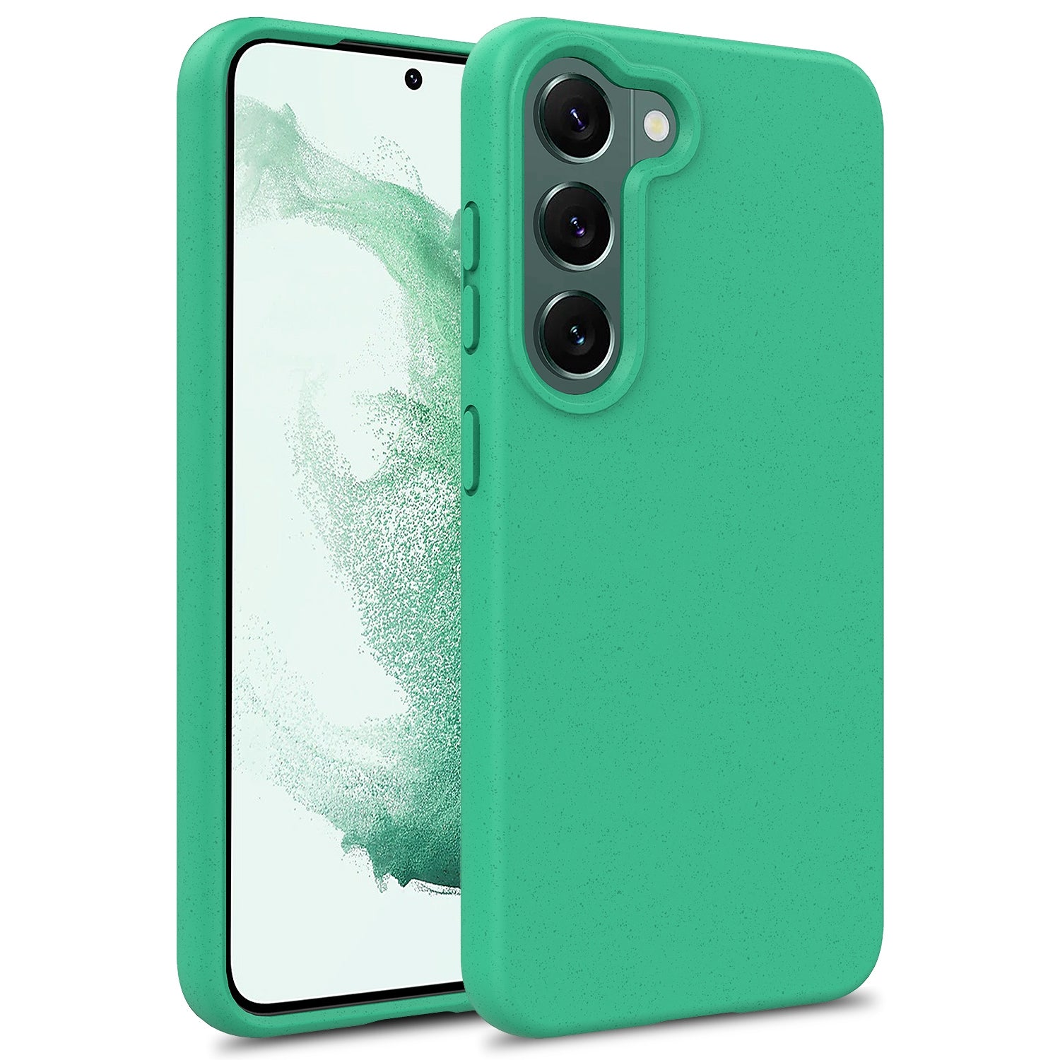 For Samsung Galaxy S23 5G Biodegradable Wheat Straw+TPU Cell Phone Shell Bump Proof Matte Mobile Phone Case