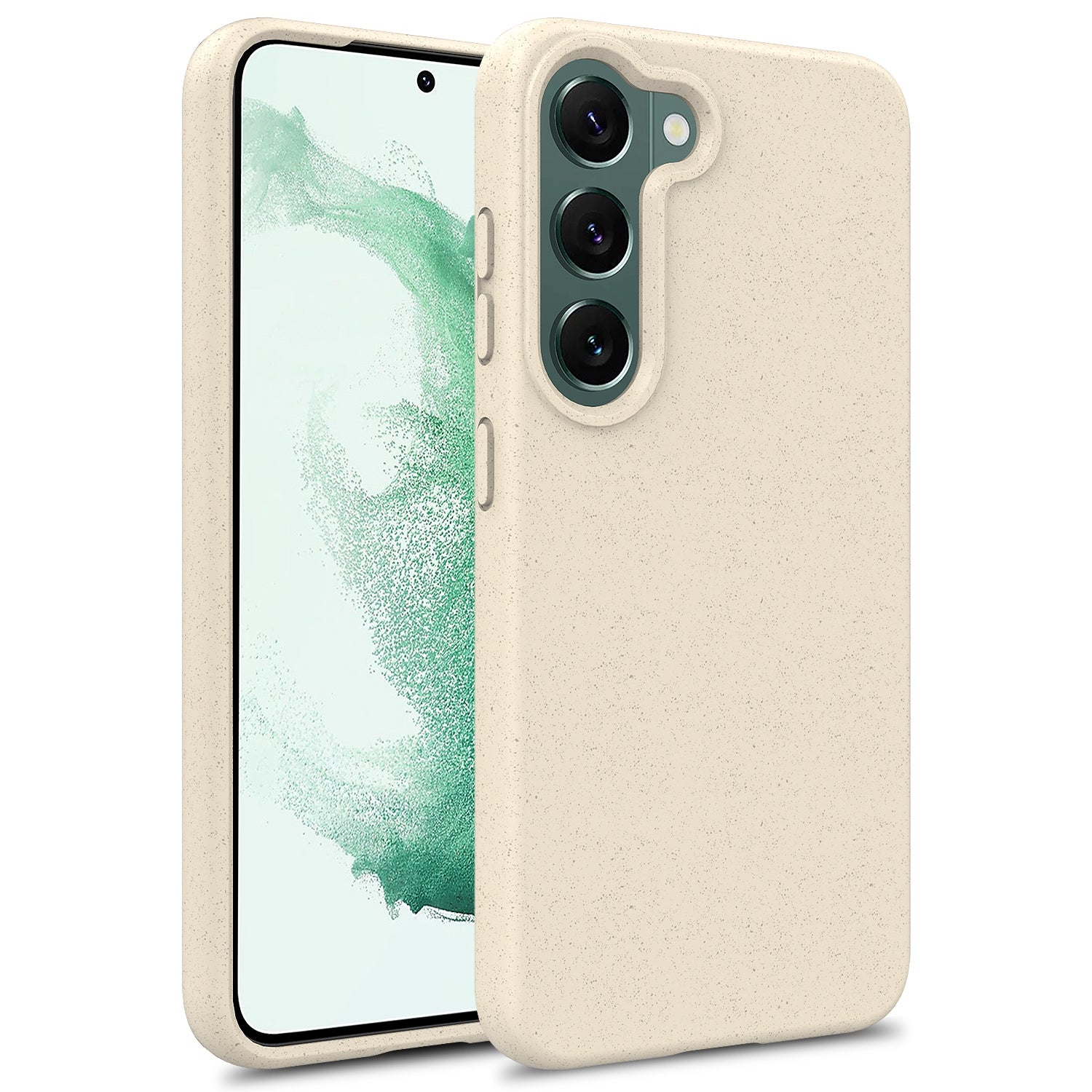 For Samsung Galaxy S23 5G Biodegradable Wheat Straw+TPU Cell Phone Shell Bump Proof Matte Mobile Phone Case