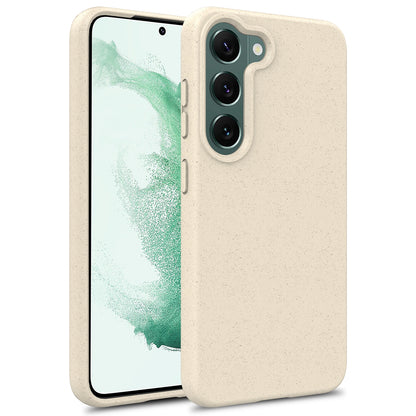 For Samsung Galaxy S23 5G Biodegradable Wheat Straw+TPU Cell Phone Shell Bump Proof Matte Mobile Phone Case