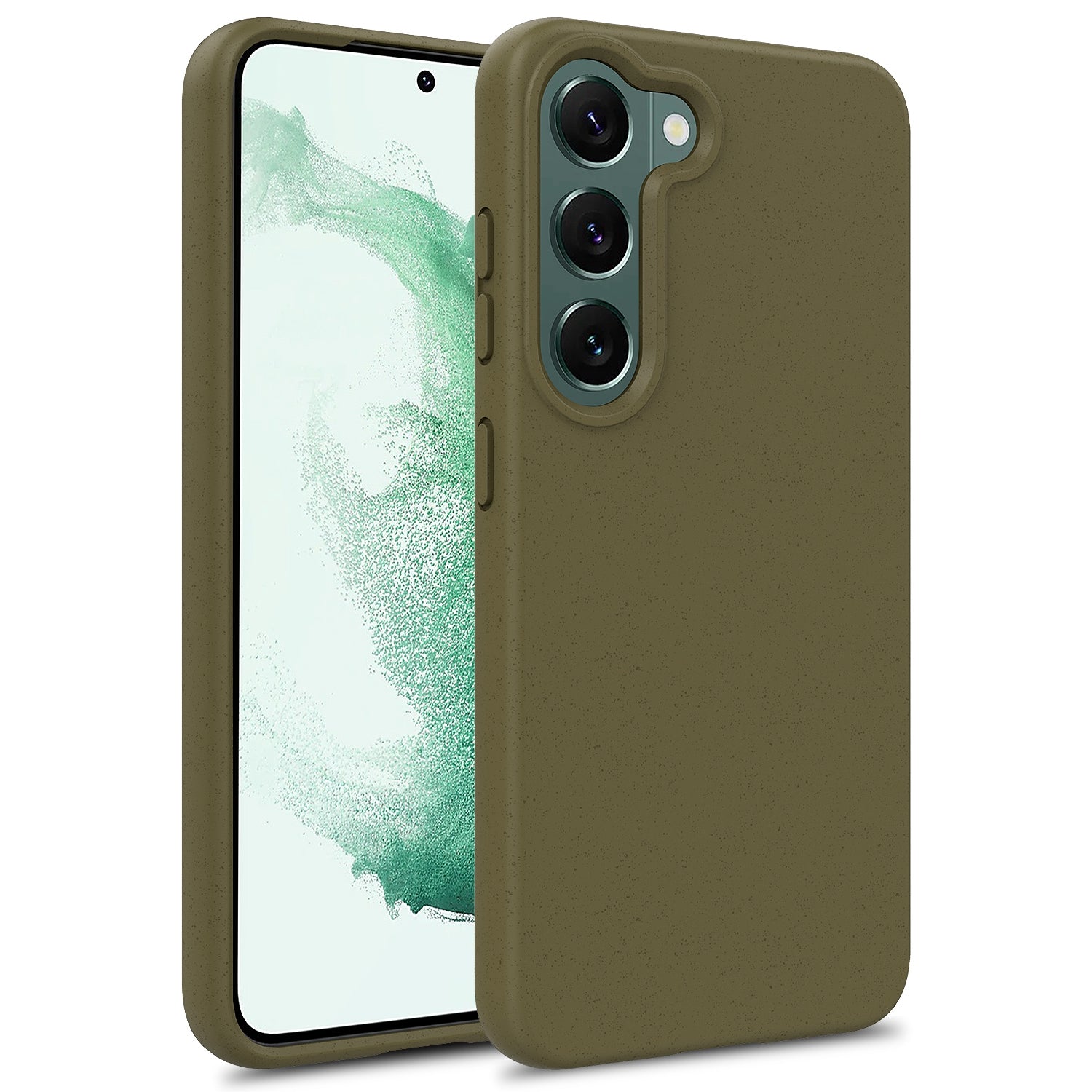 For Samsung Galaxy S23 5G Biodegradable Wheat Straw+TPU Cell Phone Shell Bump Proof Matte Mobile Phone Case