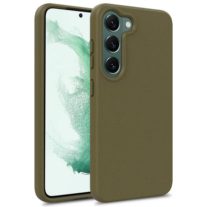 For Samsung Galaxy S23 5G Biodegradable Wheat Straw+TPU Cell Phone Shell Bump Proof Matte Mobile Phone Case