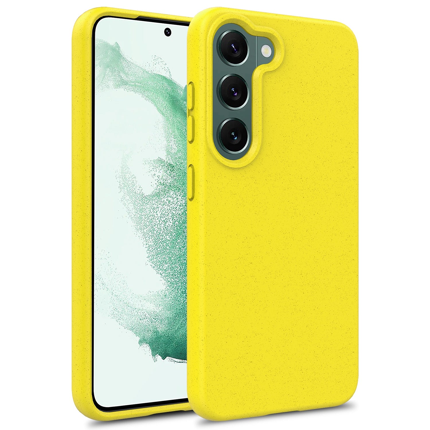 For Samsung Galaxy S23 5G Biodegradable Wheat Straw+TPU Cell Phone Shell Bump Proof Matte Mobile Phone Case