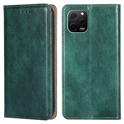 For Huawei nova Y61 4G Magnetic Adsorption PU Leather Protective Cover Foldable Stand Phone Wallet Case