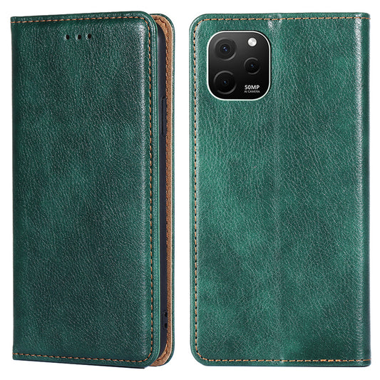 For Huawei nova Y61 4G Magnetic Adsorption PU Leather Protective Cover Foldable Stand Phone Wallet Case