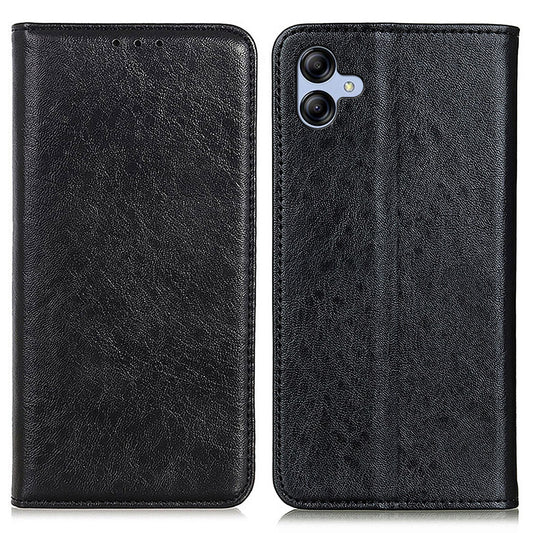 For Samsung Galaxy A04e 4G Anti-drop Phone Cover PU Leather Stand Wallet Case Crazy Horse Texture Magnetic Auto-absorbed Shell