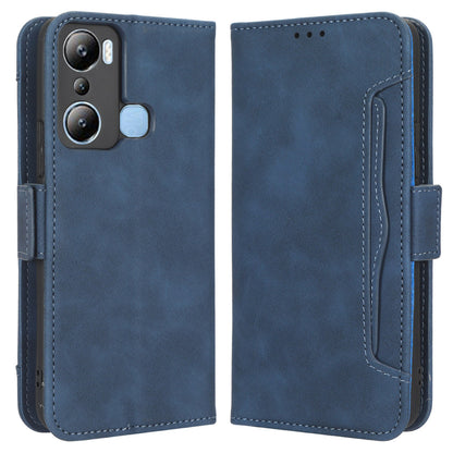 For Infinix Hot 20i 4G X665C / X665E Dual Magnetic Clasp PU Leather Stand Wallet Phone Cover Multiple Card Slots Anti-drop Case