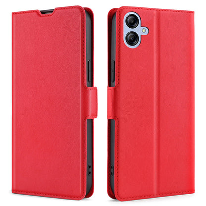 For Samsung Galaxy A04e 4G PU Leather Hands-free Stand Phone Cover Dual Magnetic Clasp Card Holder Protective Case