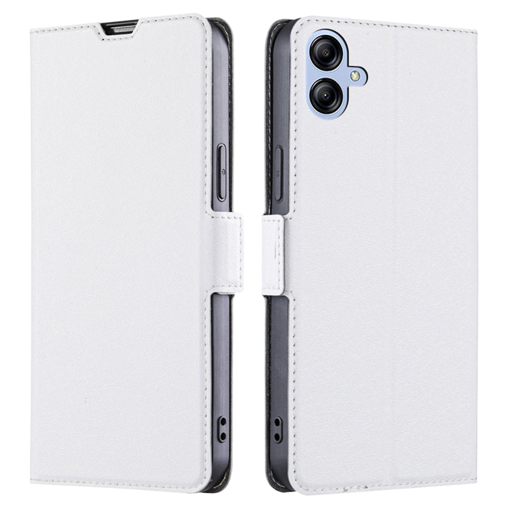 For Samsung Galaxy A04e 4G PU Leather Hands-free Stand Phone Cover Dual Magnetic Clasp Card Holder Protective Case