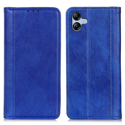 For Samsung Galaxy A04e 4G Litchi Texture Split Leather Stand Phone Case Wallet Magnetic Auto-absorbed Shell Protection Cover