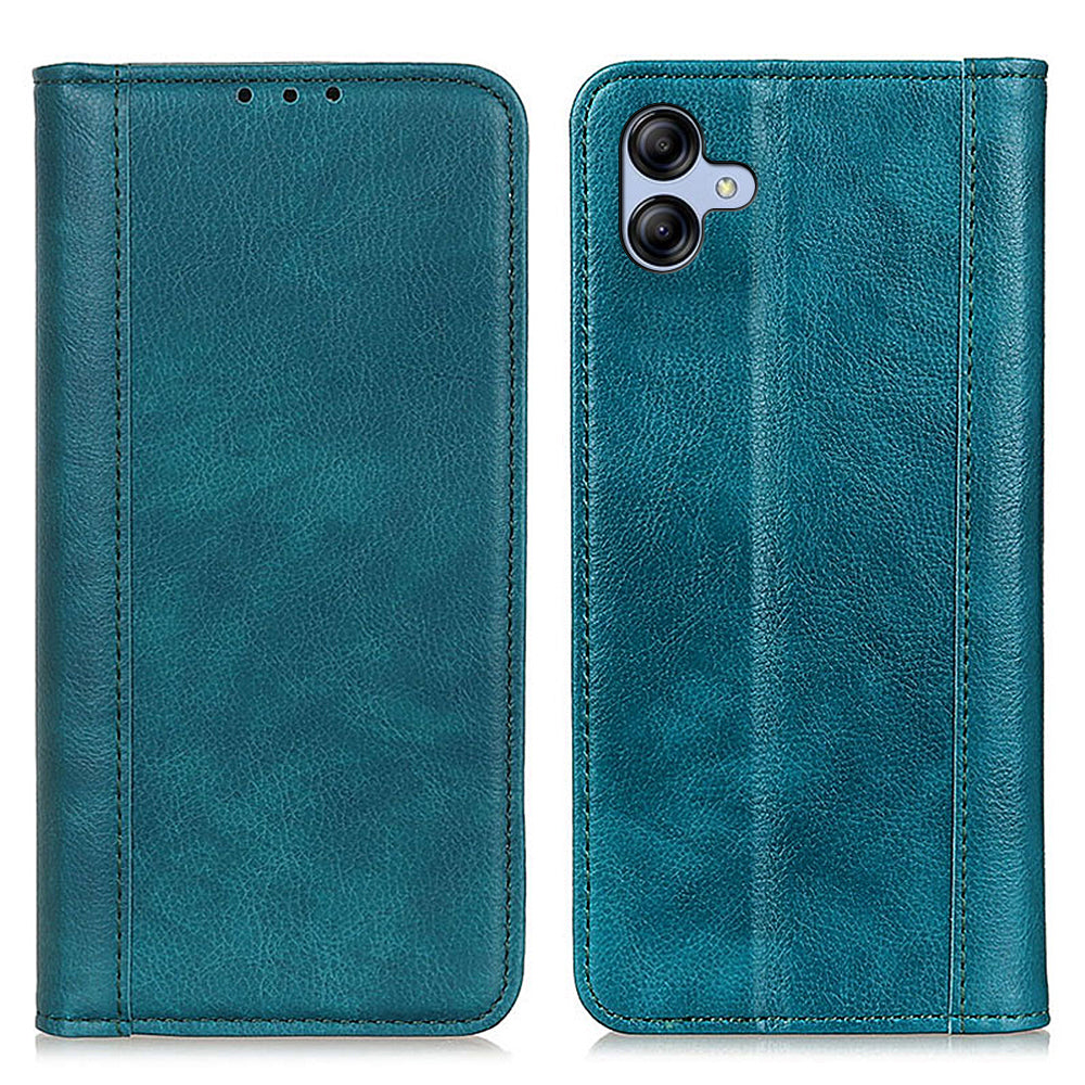 For Samsung Galaxy A04e 4G Litchi Texture Split Leather Stand Phone Case Wallet Magnetic Auto-absorbed Shell Protection Cover