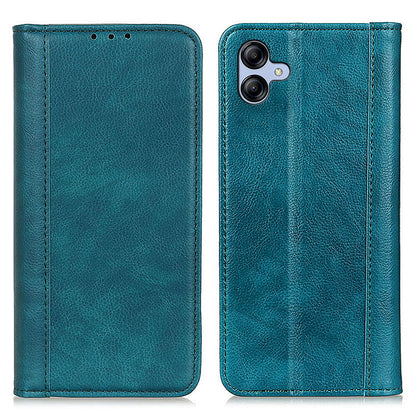 For Samsung Galaxy A04e 4G Litchi Texture Split Leather Stand Phone Case Wallet Magnetic Auto-absorbed Shell Protection Cover