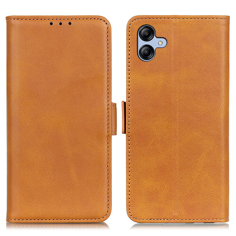 For Samsung Galaxy A04e 4G Phone Protection Cover Magnetic Wallet Foldable Stand Anti-dust Cowhide Texture PU Leather Case